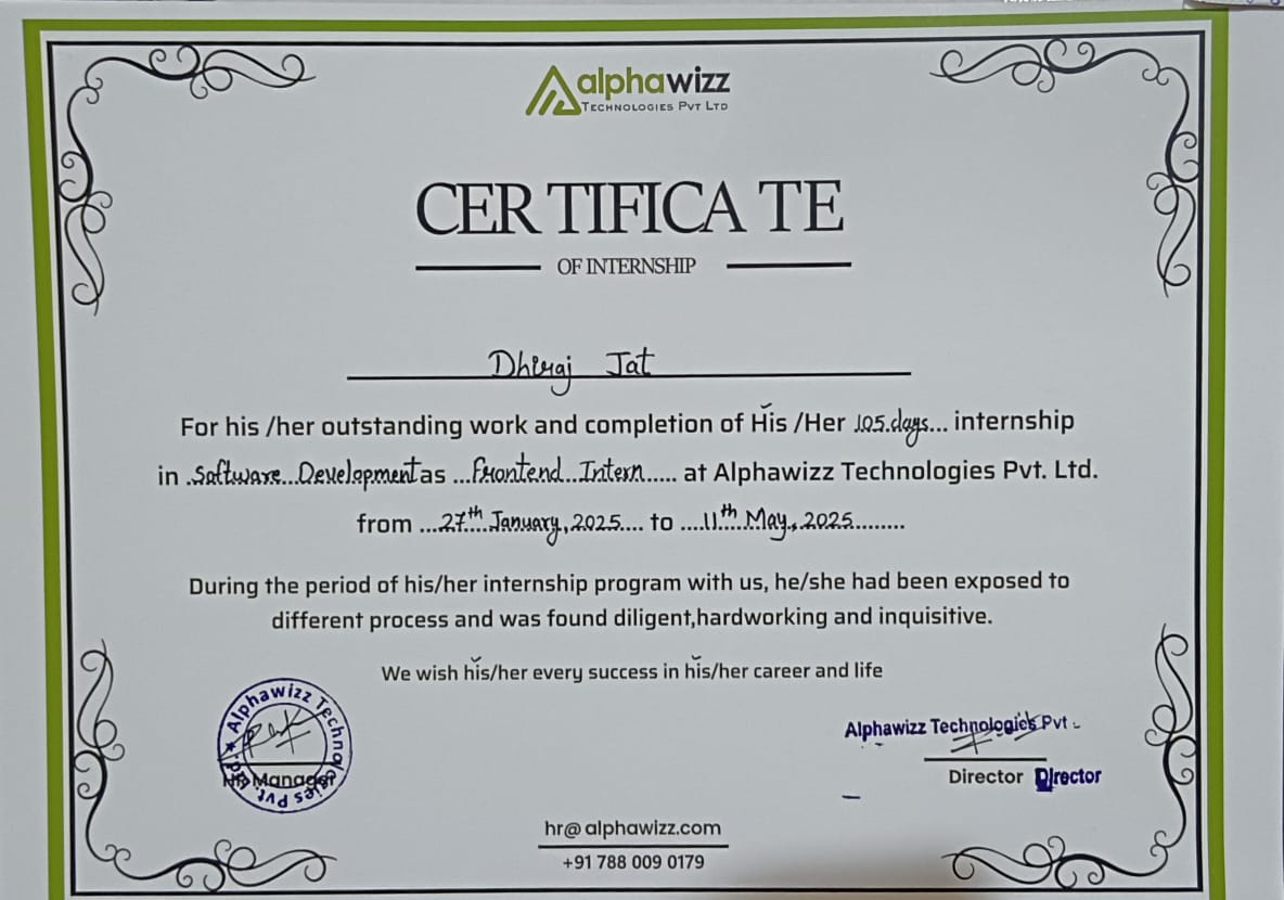 certificate